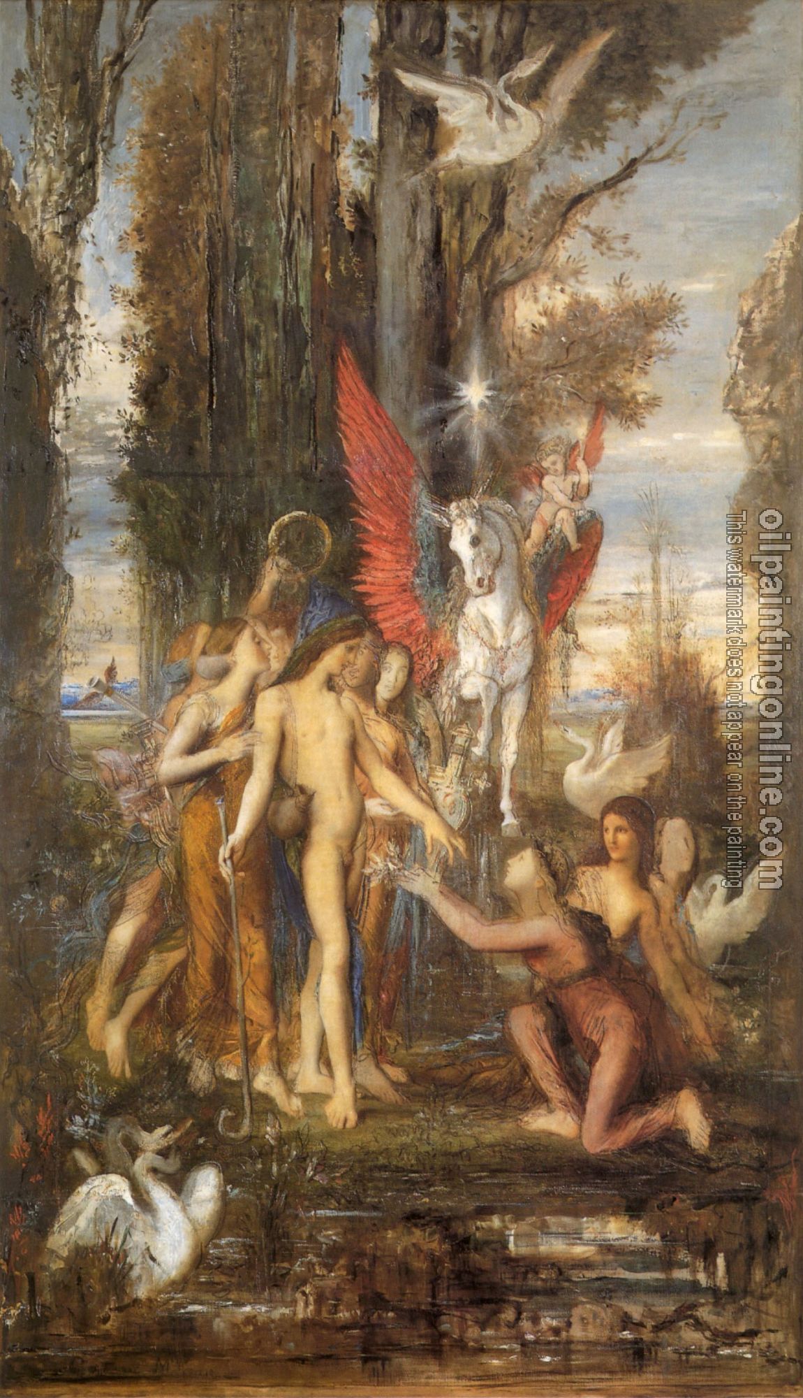 Moreau, Gustave - Hesiod and the Muses